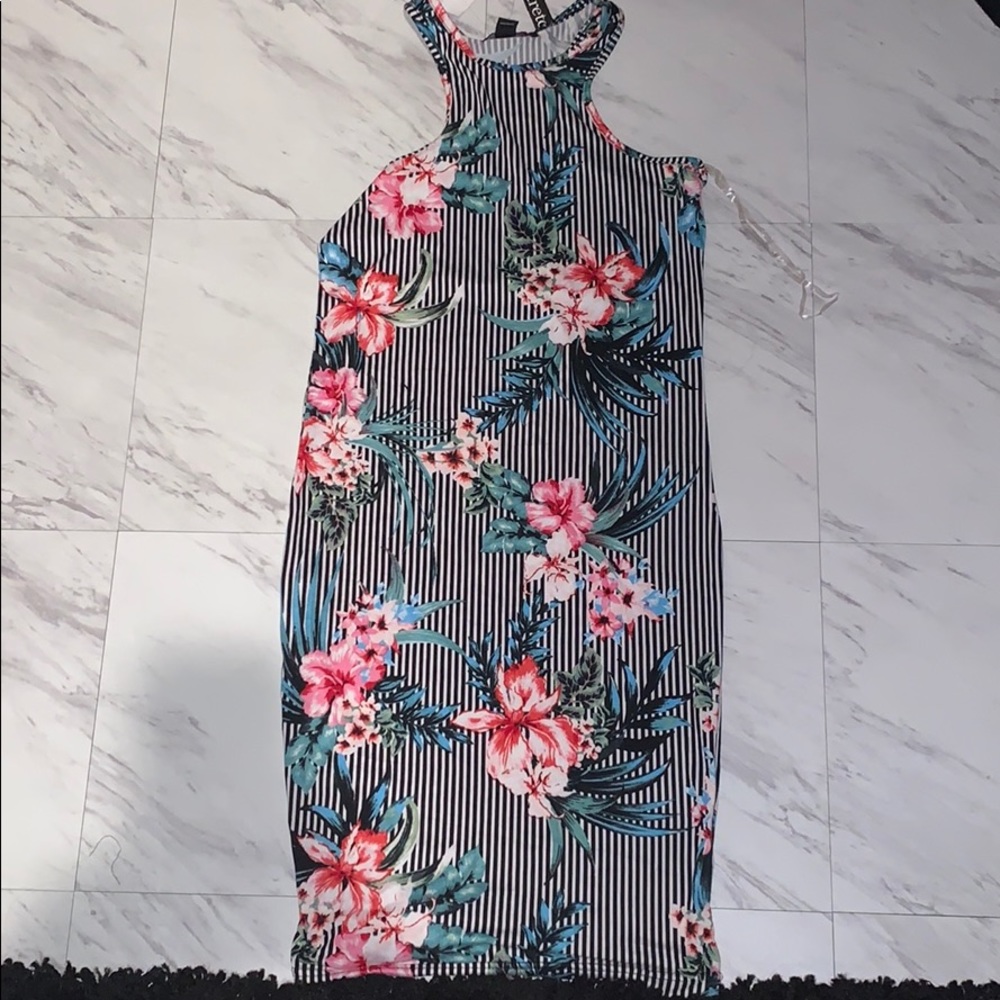 Womens striped long dress